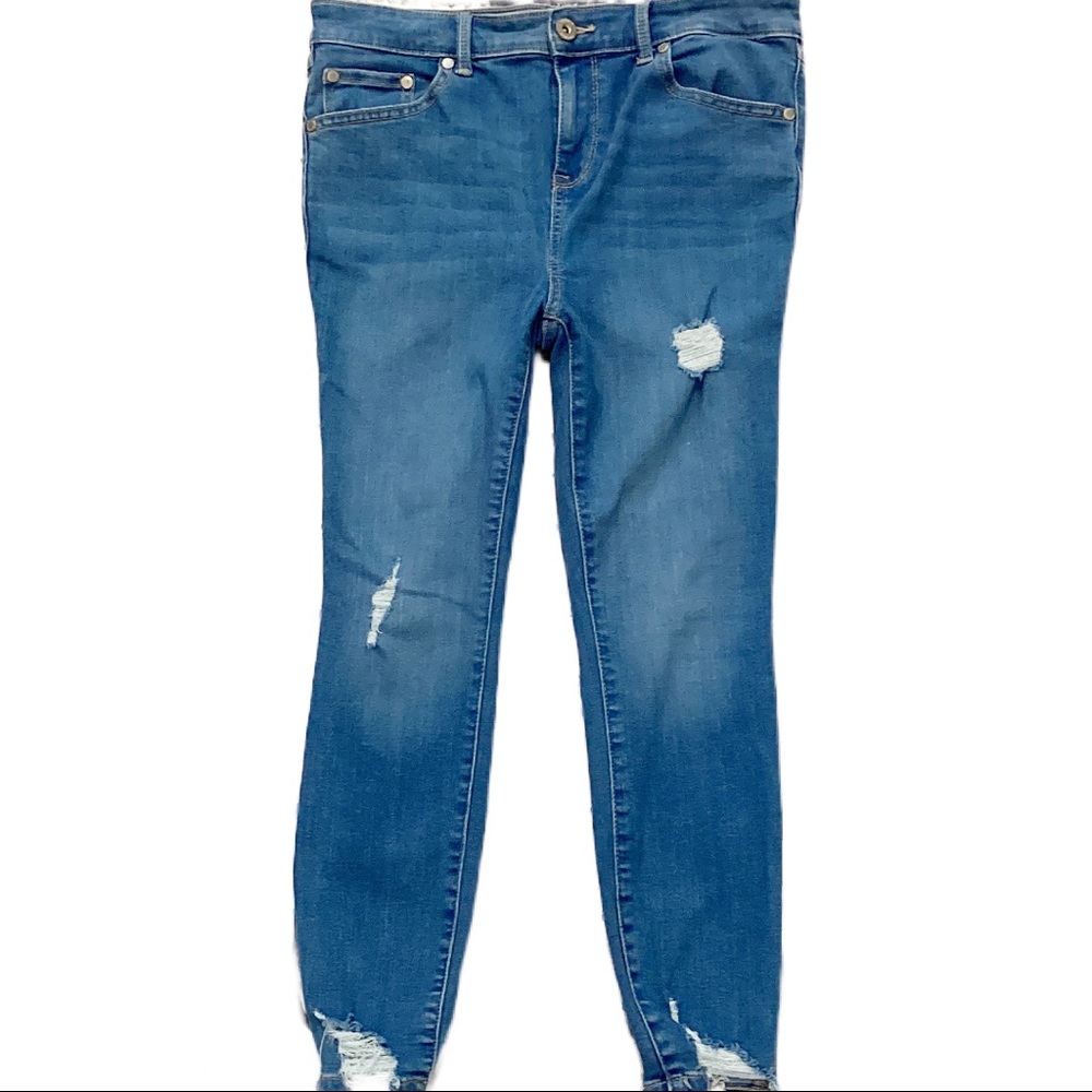 Torrid MidFit Distressed Super Skinny Stretch Jeans Size 10 S